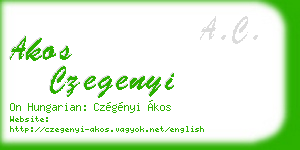 akos czegenyi business card
